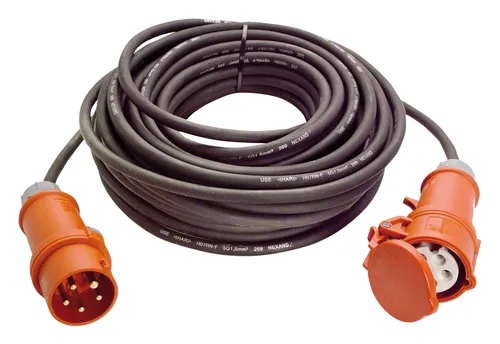 as-Schwabe Verlängerungskabel 60366 - 10m CEE 400 V, 16 A, IP44, robust und wetterfest für Baustellen und den Außenbereich