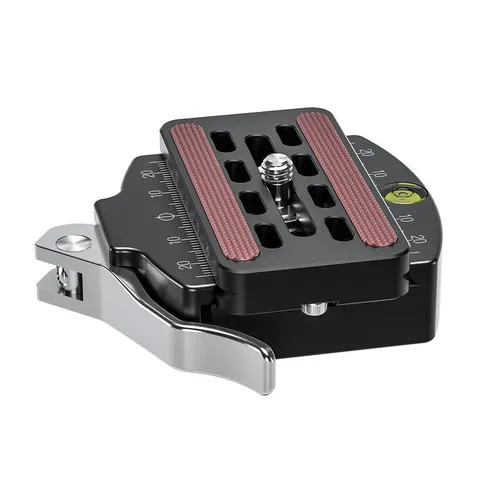 Leofoto LR-60 Schnellkupplung mit QP-70N für Kamerastative - Foto- & Video-Zubehör mit leichtgewichtiger Arca-Swiss-Schnellkupplung aus Flugzeugaluminium, Schnellspannhebel und integrierter Wasserwaage für sicheren Halt und schnellen Wechsel.