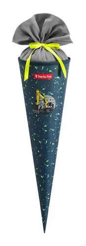 Schultüte ''Bagger Rocco'' - Spielzeug für den Schulstart - Produktart: Spielware, perfekt für kleine Bauarbeiter und ein aufregender Begleiter für den ersten Schultag.