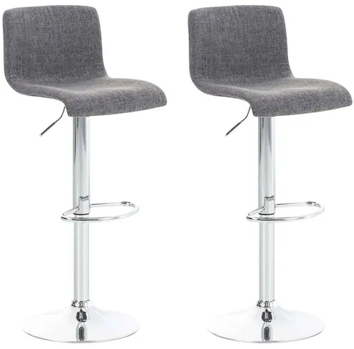 furnicato Barhocker Hover 2er Set – höhenverstellbar & drehbar in hellgrau