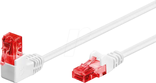 GOOBAY 51522 - Patchkabel Cat.6 U/UTP gewinkelt / gerade, 1 m
