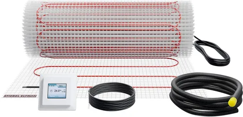 STIEBEL ELTRON FTM 100 Elektro Fußbodenheizung - Elektro Fußbodenheizung für 2m², mit 200 Watt Heizleistung und Thermostat. Ideal für Teppich, Vinyl oder Kork, sorgt für gleichmäßige Wärme und ist energieeffizient.