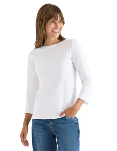 Damen Basic U-Boot Shirt von CECIL