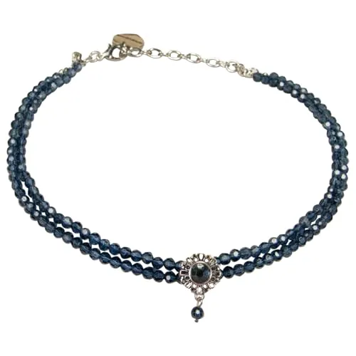 Alpenflüstern Trachten Glamour-Kropfkette Helena in blau von Alpenflüstern