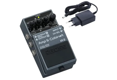 Boss by Roland E-Gitarre Boss IR-2 Amp Cabinet Verstärker-Simulator mit Netzteil, Verstärker-Simulator und Boxensimulation, mit Netzteil
