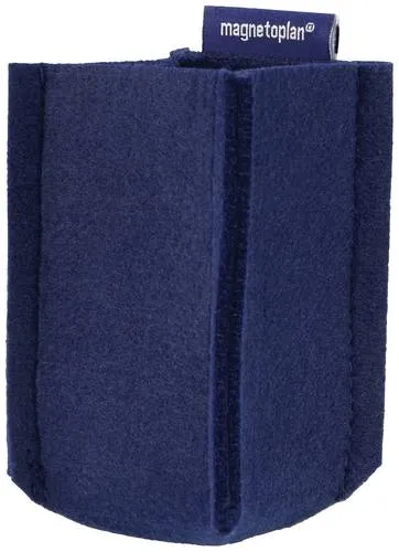 magnetoplan Stiftehalter magnetoTray SMALL blau Filz 6,0 x 6,0 x 10,0 cm