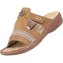 Rieker Pantolette Sommerschuh mit Klettverschluss - Wanderschuhe für den Sommer, ideal für Urlaub oder Zuhause, mit bequemem Klettverschluss und gepolsterter Innensohle für höchsten Tragekomfort.