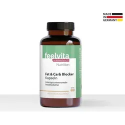 Feelvita Nutrition Fat & Carb Blocker Kapseln | 120 Kapseln für 2 Monate - Praktische Kapseln zur Unterstützung einer bewussten Ernährung, ideal für einen flexiblen Lebensstil. Enthält wertvolle Inhaltsstoffe für einen aktiven Alltag.