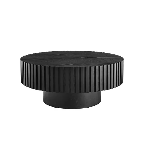 SalesFever Couchtisch Ø 80 cm | Rund | Massivholz-Lamellen von SalesFever