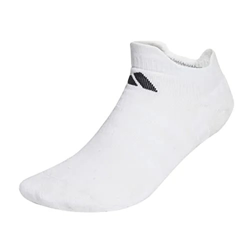 adidas Unisex Tennis Low-Cut Cushioned Socks 1 Pair, White/Black, 10.5-12.5