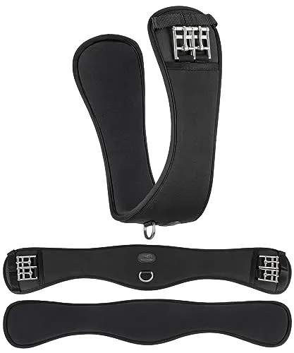 Equinate Kurzgurt Fremont mit 20mm Memory Foam - Anatomischer Dressurgurt für optimalen Komfort - Reitgurt mit Memory Foam für optimale Druckverteilung und atmungsaktives Material, ideal für ein angenehmes Training ohne Druckstellen.