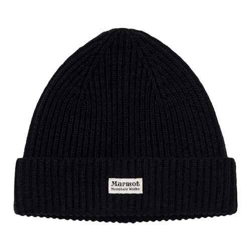 Marmot Unisex Herren Damen Mütze Strickmütze Ridgefield Beanie, Farbe:Schwarz, Artikel:-001 Black