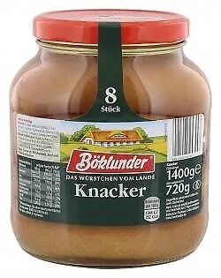 Böklunder Knacker Würstchen 8 Stück Abtropfgewicht 720g Glas 1400g