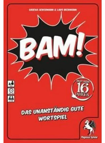 Bam! Das unanständig gute Wortspiel 18300G Kartenspiel - Gesellschaftsspiel mit humorvollen Wortspielen für unvergessliche Spieleabende mit Freunden und Familie.