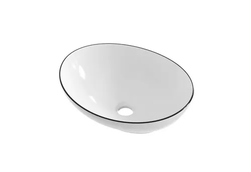 DeerValley Waschbecken DeerValley Oval Keramik Aufsatzwaschbecken Badezimmer Gäste-WC 40x33cm (Packung, ohne Wasserhähne und Abfluss), ohne Wasserhähne und Abfluss