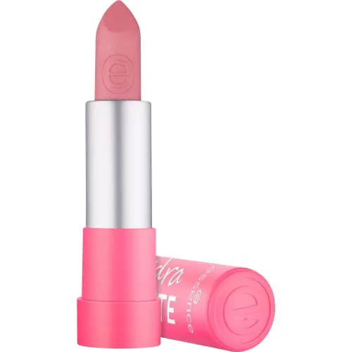 essence hydra MATTE lipstick, Nr. 411, Pink, feuchtigkeitsspendend, langanhaltend, pflegend, matt, vegan, ohne Alkohol, ohne Konservierungsstoffe, ohne Parabene, 1er Pack (3.5g)
