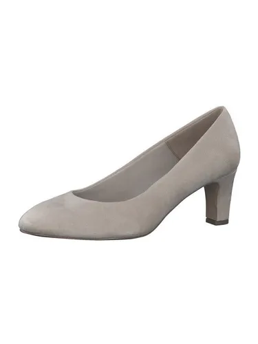 Tamaris Pumps in Beige (41 EU) - Elegante Pumps in Größe 41 mit 3 cm Absatzhöhe, ideal für jeden Anlass. Der Schlupfverschluss sorgt für einen bequemen Sitz, während das hochwertige Lederimitat und die runde Kappe für Stil und Komfort stehen.
