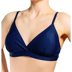 Aquarti Triangel-Bikini Bikini Oberteil Neckholder Push Up Padded Zum Binden blau 36 - Cup A