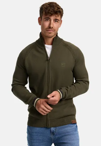 Indicode Sweatjacke INArutemia braun XXL (58) - Funktionsjacke aus 100% Baumwolle in Größe XXL, ideal für lässige Outfits und bietet hohen Tragekomfort durch den Stehkragen.