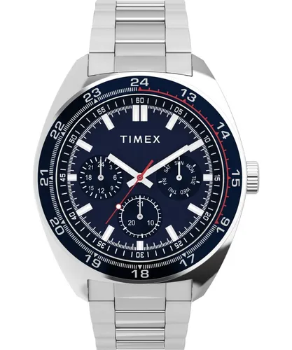Timex Multifunktionsuhr WESTON TW2Y227006I, Quarzuhr, Armbanduhr, Herrenuhr, Edelstahlarmband, 12/24-Std.-Anzeige