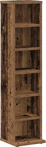 vidaXL CD-Regal Altholz-Optik 21x20x88 cm - CD- & DVD-Ständer mit robustem Holzwerkstoff, bietet viel Stauraum und ist vielseitig einsetzbar als Regal im Büro oder Schlafzimmer.