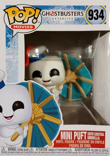 Funko Pop! Movies: Ghostbusters: Afterlife - Mini Puft mit Cocktail Umbrella, 9,5 cm große Vinyl-Sammelfigur für Ghostbusters-Fans, ideales Geschenk und Sammlerstück