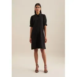seidensticker Sommerkleid Schwarze Rose – Kurzarm Kragen Uni schwarz XXL (44) - Kleider – Elegantes Sommerkleid mit Blusenkragen, ideal für warme Tage, in klassischem Schwarz und bequemer Passform.