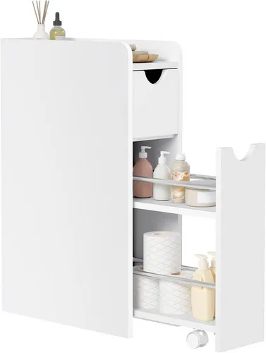 EUGAD Badkommode mit Schublade auf Rollen