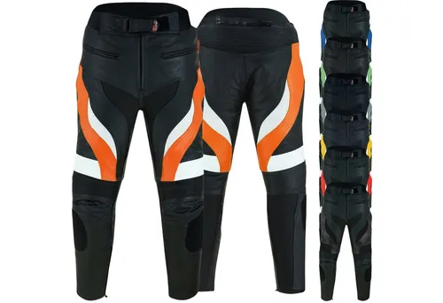 German Wear Motorradhose GW409T mit 4 Protektoren in orange von German Wear