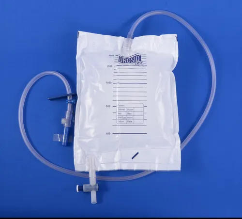 UROSID Bettbeutel 2 Liter, 120cm - Urinbeutel mit Ablass Steril PZN 04605941