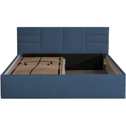 Halmon Schlafkomfort Polsterbett Madera, Blau, 180x200 cm in blau von Halmon