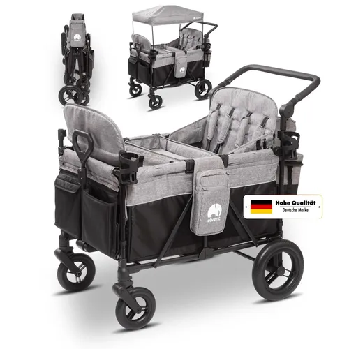elvent® ComfortPlus Bollerwagen für 4 Kinder