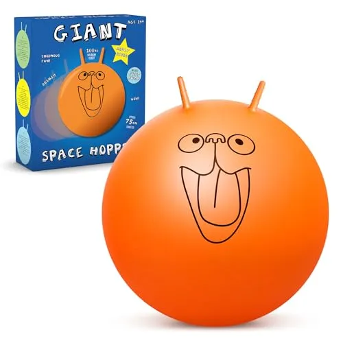 CKB LTD extra-großer Riesen-Hüpfball für Erwachsene – Retro-Design, 75 cm, orange