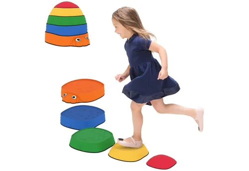 MC Star Stapelspielzeug Balanciersteine für Kinder, 5 Stück - Fantasievolles Balancieren und Spielen: Rutschfeste Balanciersteine fördern aktive Bewegung und stärken die Balancefähigkeiten. Ideal für drinnen und draußen, bringen sie Farbe und Spaß in jede Spielstunde.