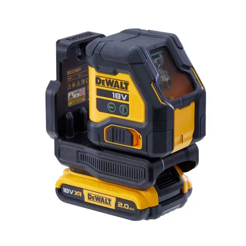 DeWALT Linienlaser Compact DCLE34021D1 18V Set - Messgeräte: Präziser Linienlaser im praktischen Koffer, ideal für präzise Ausrichtungen und professionelle Anwendungen.
