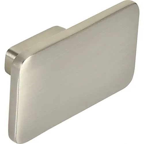 SIRO Möbelknopf Dissen, Schlicht, Modern, Druckguss vernickelt feingeschliffen, 58 mm x 22 mm x 33 mm, 2411-58ZN21