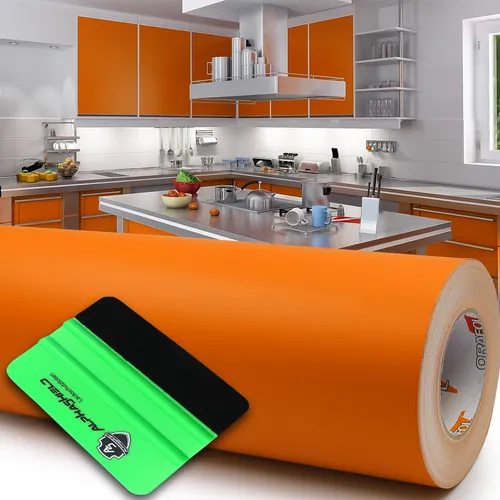 10m Oracal 631 Matt 034 Orange 63cm Plotterfolie + 3M Rakel Möbelfolie