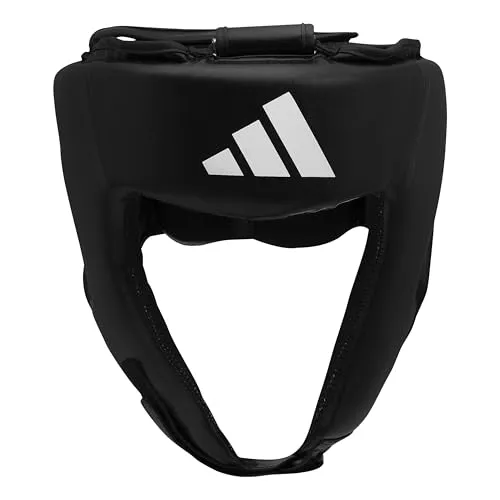 adidas Performance Kopfschutz schwarz L - Sportschutz mit robustem Lederimitat, bietet optimalen Schutz und einen sicheren Sitz dank Klettverschluss, ideal für Training und Wettkampf.
