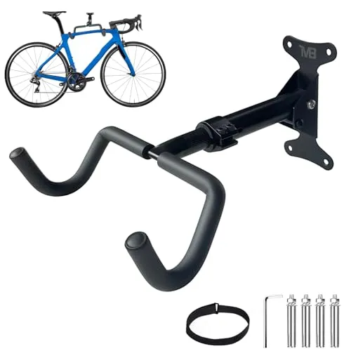Fahrrad Wandhalterung, Fahrrad Montageständer, Falibar bis 30kg, Höhen- und Abstandsverstellbar, Fahrradhalterung Wand für Mountainbike, Rennrad, Garage und Wohnung