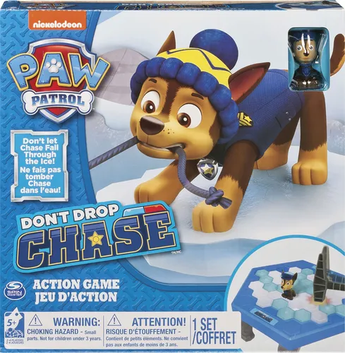 Don’t drop Chase - Paw Patrol, spannendes Geschicklichkeitsspiel für 2-4 Spieler ab 5 Jahren, ideal für Familienabende