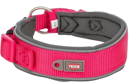 TRIXIE Premium Halsband für große Hunde, Fuchsia von Trixie