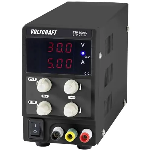 VOLTCRAFT ESP-3005S Labornetzgerät - einstellbar 0-30 V, 0-5 A, 150 W, kompakte Bauform für präzise Anwendungen in Laboren