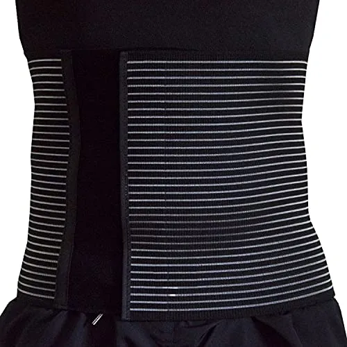 BODYPERFECT Bauchgurt nach geburt Bauchband nach der Operation Postpartum Gürtel für Damen Rückenstütze des Bauchbandbinders Einstellbare Verschlusshöhe 24 cm (Schwarz, M)