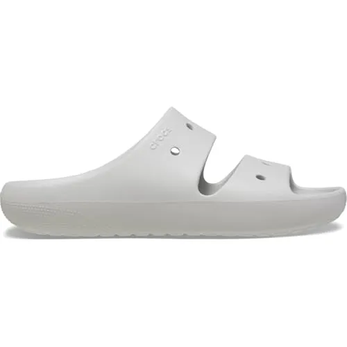 Crocs Classic V2 U Sandalen Grau EU 37-38 - Pantoletten mit Iconic Crocs Comfort™ für maximalen Komfort und Atmungsaktivität. Ideal für Strand und Freizeit, leicht, schnelltrocknend und personalisierbar mit Jibbitz™.