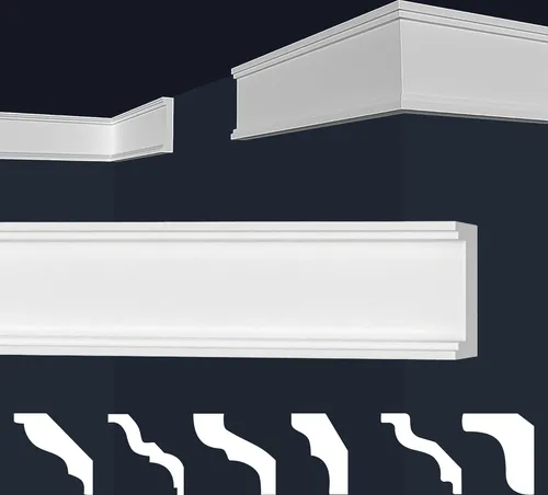 marbet design Stuckleiste E-29, 50 Meter - Elegante Wandleisten aus XPS Styropor - Deckenleisten aus hochwertigem XPS Styropor, feuchtigkeitsbeständig und einfach zu montieren. Verleihen Sie Ihrem Raum zeitlose Eleganz mit diesen vielseitigen Designs.