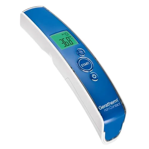 Geratherm non Contact Infrarot-Fieberthermometer kontaktlos für Babys | Messen im Schlaf ohne Wecken: 2 Modi für Körper- und Objekttemperatur, Ergebnis in Sekunden, Fieberalarm ab 37,5 °C