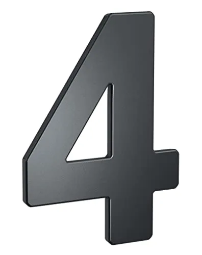 BASI | Hausnummern aus Stahl in Anthrazit | Zahlen 0-9 | Buchstaben a