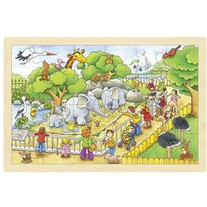 Goki 57808 - Einlegepuzzle - Zoobesuch