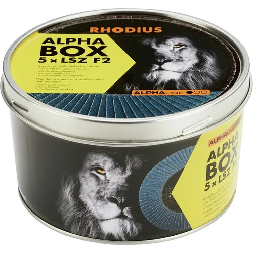 Rhodius 209316 LSZ F2 BOX Fächerschleifscheibe Durchmesser 125 mm Bohrungs-Ø ...