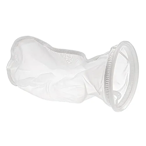 vhbw Universal Filtersocke für Aquarien, Pools, Skimmer - Filterbeutel, Polyester, 18 x 45 cm, 150 Mikrometer, Weiß